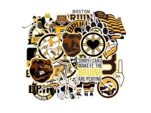 26 PCS Boston American Hockey Bruins Stickers for Water Bottle, Laptop, Bicycle, Computer, Motorcycle, Travel Case, Car Decal Decoration Sticker