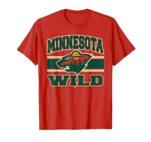 Minnesota Wild Stripe Red Officially Licensed T-Shirt