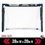 Franklin Sports NHL Toronto Maple Leafs Mini Hockey Set - Kids Indoor Knee Hockey Goal, Ball, + 2 Mini Hockey Stick Combo Set - Youth NHL Team Indoor Toy Knee Hockey Sets - NHL Official - Ages 3+