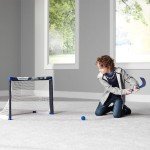 Franklin Sports NHL Toronto Maple Leafs Mini Hockey Set - Kids Indoor Knee Hockey Goal, Ball, + 2 Mini Hockey Stick Combo Set - Youth NHL Team Indoor Toy Knee Hockey Sets - NHL Official - Ages 3+