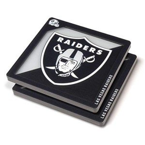 YouTheFan NFL Las Vegas Raiders 3D Logo Series Coasters