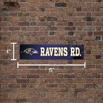 Rico Industries NFL Baltimore Ravens 16-Inch Plastic Street Sign Décor