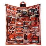 KETBLNB Team Color Gifts for Men Women, Football Fans Flannel Blanket, Team Color Gifts Ideas for Men Women Throw Blanket 60"x50"