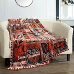 KETBLNB Team Color Gifts for Men Women, Football Fans Flannel Blanket, Team Color Gifts Ideas for Men Women Throw Blanket 60"x50"