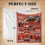 KETBLNB Team Color Gifts for Men Women, Football Fans Flannel Blanket, Team Color Gifts Ideas for Men Women Throw Blanket 60"x50"