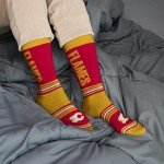 For Bare Feet NHL Calgary Flames Unisex Go Team Dress Sock Team Color OSFM