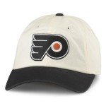 AMERICAN NEEDLE Philadelphia Flyers NHL Blue Line Adjustable Snapback Baseball Hat, Ivory/Black (EM004A-PHF-IBLK)
