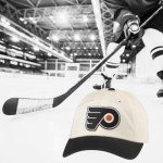 AMERICAN NEEDLE Philadelphia Flyers NHL Blue Line Adjustable Snapback Baseball Hat, Ivory/Black (EM004A-PHF-IBLK)
