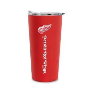Rico Industries NHL Hockey Detroit Red Wings 18oz Soft Touch, Easy Grip Tumbler