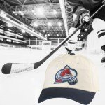 AMERICAN NEEDLE Colorado Avalanche NHL Blue Line Adjustable Snapback Baseball Hat, Ivory/Navy (EM004A-COA-INVY)