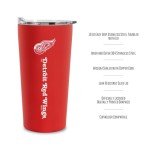 Rico Industries NHL Hockey Detroit Red Wings 18oz Soft Touch, Easy Grip Tumbler