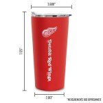 Rico Industries NHL Hockey Detroit Red Wings 18oz Soft Touch, Easy Grip Tumbler