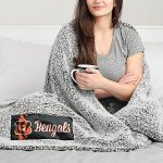FOCO Cincinnati Bengals NFL Big Logo Cloud Sherpa Blanket