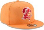 New Era NFL 9FIFTY Throwback Logo Adjustable Snapback Hat Cap One Size Fits All (Tampa Bay Buccaneers - Orange)
