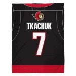 Sleep Squad Ottawa Senators Brady Tkachuk 60 x 80 Raschel Plush Blanket an NHL Throw
