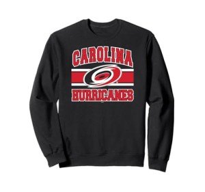 Carolina Hurricanes Stripe Black Officially Licensed Sweatshirt