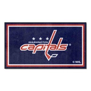 FANMATS 19921 NHL Washington Capitals 3ft. x 5ft. Plush Area Rug | Sports Fan Area Rug, Home Decor Rug and Tailgating Mat