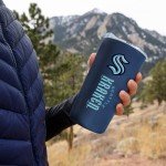 Rico Industries NHL Hockey Seattle Kraken 18oz Soft Touch, Easy Grip Tumbler