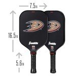 Franklin Sports NHL Anaheim Ducks Pickleball Paddle - Official NHL Team Rackets - USAP (USAPA) Approved Premium Quality Pickleball Paddles - Authentic Team Logos + Colors