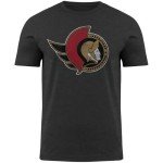 Bulletin Ottawa Senators NHL Primary Distressed Logo Heathered T-Shirt - Charcoal - X-Large