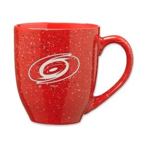 Rico Industries NHL Hockey Carolina Hurricanes Red 16 oz Team Color Laser Engraved Speckled Ceramic Coffee Mug