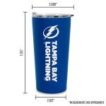 Rico Industries NHL Hockey Tampa Bay Lightning 18oz Soft Touch, Easy Grip Tumbler