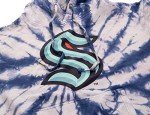 Calhoun NHL Surf & Skate Unisex Spiral Tie Dye Ultra-Soft Pullover Hoodie – The Sunset Collection (Seattle Kraken, Large)