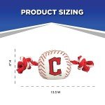 Pets First MLB Cleveland Guardians Nylon Baseball Toy with Tug Ropes for Dogs & Cats. Tough Nylon, Sporty Baseball Design, Heavy-Duty Ropes with Inner Squeaker