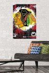 Trends International NHL Chicago Blackhawks - Maximalist Logo 23 Wall Poster, 34L x 22.4W, Unframed Version
