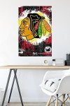 Trends International NHL Chicago Blackhawks - Maximalist Logo 23 Wall Poster, 34L x 22.4W, Unframed Version