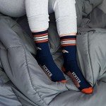 For Bare Feet NFL Youth 4 Stripe Deuce Crew Sock, Denver Broncos, One Size