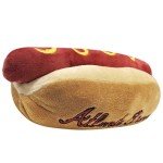 MLB Atlanta Braves Plush Dog Toys - Stadium Theme Snacks - Cutest Plush HOT-Dog Toy for Dogs & Cats with Inner Squeaker & Premium Embroidery of Baseball Team Name/Logo