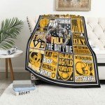 LKETAZC City Blanket Throws Football Style Blanket Comfortable Sports Blankets Flannel for Gifts Bed Sofa Couch Living Room 62" x52"
