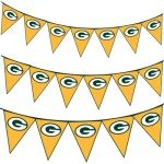Green Bay Packers Green & Yellow Plastic Pennant Banner - 12' (Pack Of 1) - Ideal For Game Day Celebrations
