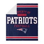 FOCO New England Patriots NFL Team Property Of Sherpa Fleece Blanket