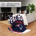 FOCO New England Patriots NFL Team Property Of Sherpa Fleece Blanket