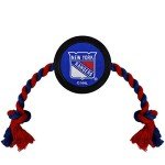 Pets First NHL New York Rangers Puck Toy for Dogs & Cats. Play Hockey with Your Pet with This Licensed Dog Tough Toy Reward!