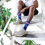 For Bare Feet NHL New York Rangers 4 Stripe Deuce Crew Sock Team Color YOUTH