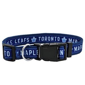 Pets First NHL Toronto Maple Leafs Collar for Dogs & Cats, Small. - Adjustable, Cute & Stylish! The Ultimate Hockey Fan Collar!