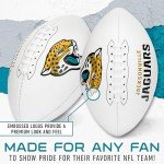 Franklin Sports NFL Jacksonville Jaguars Autograph Football - Official Size White Panel Souvenir Football for Autographs + Signatures - NFL Team Fan Shop Memorabilia Football for Display