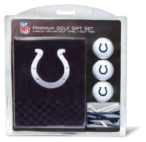 Team Golf NFL Indianapolis Colts Gift Set: Embroidered Golf Towel, 3 Golf Balls, and 14 Golf Tees 2-3/4" Regulation, Tri-Fold Towel 16" x 22" & 100% Cotton