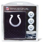 Team Golf NFL Indianapolis Colts Gift Set: Embroidered Golf Towel, 3 Golf Balls, and 14 Golf Tees 2-3/4" Regulation, Tri-Fold Towel 16" x 22" & 100% Cotton