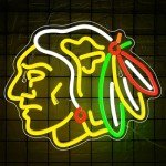 Chicago Hockey Neon Sign,Blackhawk LED Sign,Ice Hockey team Decor,Chicago Decor,Ice Hockey Neon Sign,Blackhawk Fans,Blackhawk Team Gifts,Hockey Gifts for Chicago Fans,Ice Hockey Fans(ZKXD204)