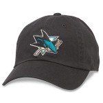 AMERICAN NEEDLE San Jose Sharks NHL Blue Line Cotton Twill Adjustable Dad Hat