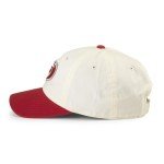 AMERICAN NEEDLE Carolina Hurricanes NHL Blue Line Adjustable Snapback Baseball Hat, Ivory/Red (EM004A-CAH-IRED)