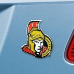 FANMATS 22781 Ottawa Senators 3D Color Metal Emblem, Diecut Team Logo Auto Emblem