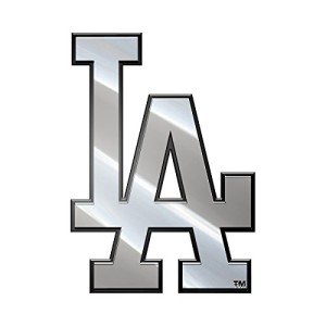 Team Promark MLB Los Angeles Dodgers Metal Emblem, 3", Silver