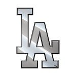 Team Promark MLB Los Angeles Dodgers Metal Emblem, 3", Silver