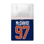 Sleep Squad Edmonton Oilers Connor McDavid 60 x 80 Raschel Plush Blanket an NHL Throw
