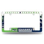Rico Industries NFL Seattle Seahawks Primary 12" x 6" Chrome All Over Automotive License Plate Frame for Car/Truck/SUV